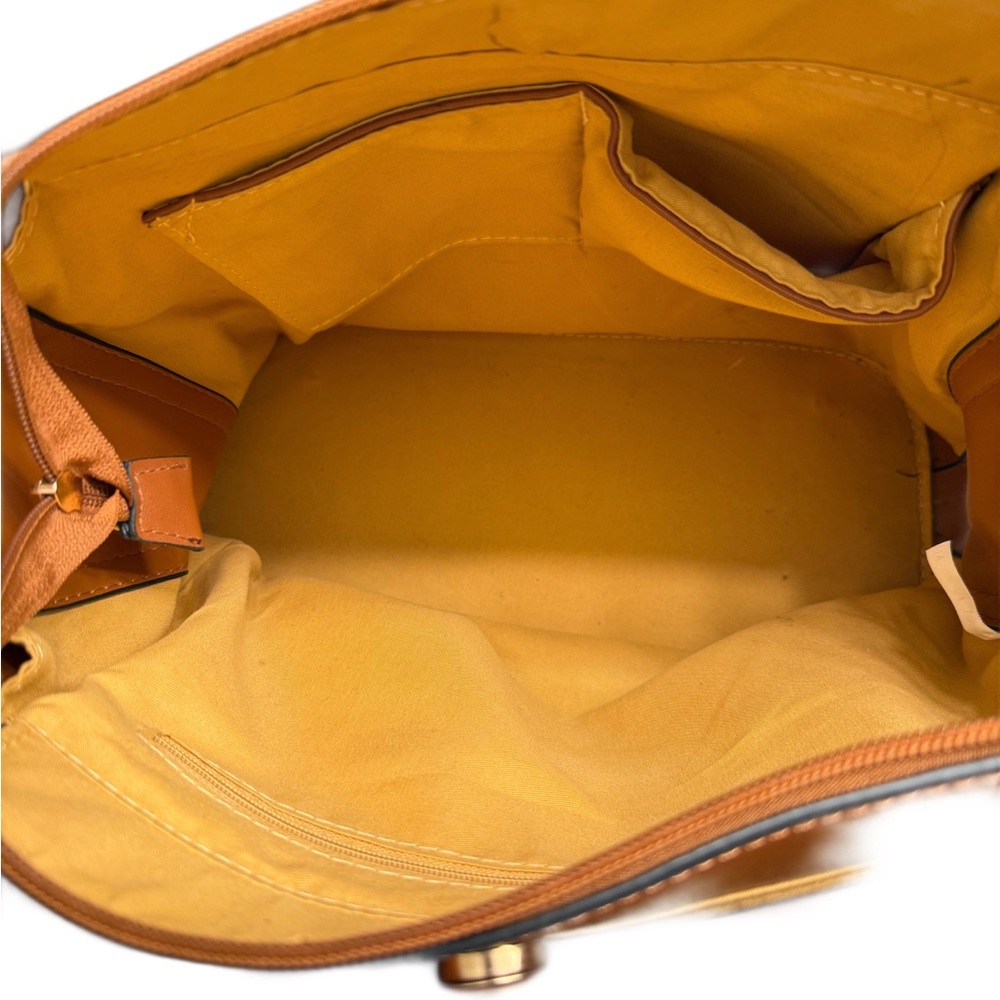 BROWN BUCKET CHAIN BAG NWOT - Picture 4 of 6